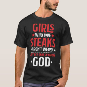 T-shirt Viandes Filles Qui Aiment Steaks Ketogénique Diet 