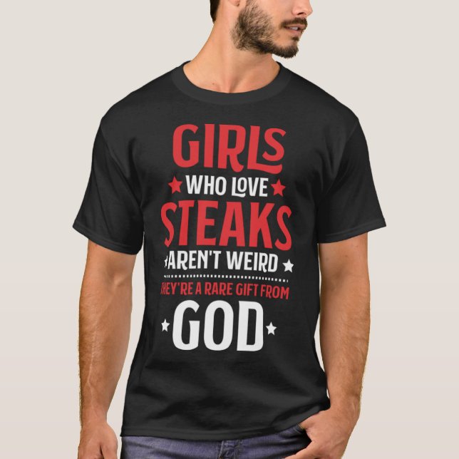 T-shirt Viandes Filles Qui Aiment Steaks Ketogénique Diet  (Devant)