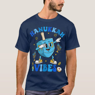 T-shirt Vibe Hanukkah Drôle Dreidel Dabbing Menorah Chanuk