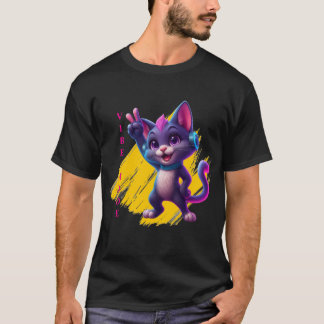 T-shirt Vibe Mode Cat