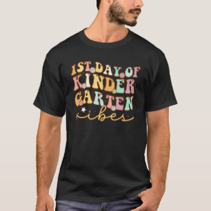 T-shirt Vibes 1er jour de maternelle Professeurs rétro Fil