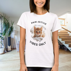 T-shirt Vibes à mâchoires seulement photo de chat