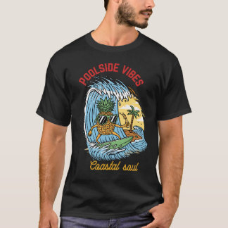 T-Shirt Vibes au bord de la piscine – Tropical et 