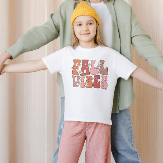 T-shirt Vibes Automne Chemise Enfants, Automne Thanksgivin (Créateur téléchargé)