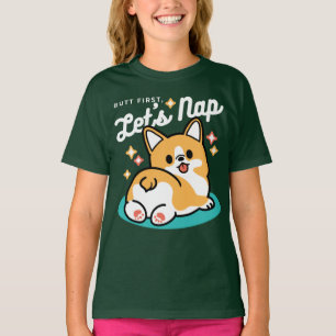 T-shirt Vibes Corgi Butt et Nap - Joli chien couché