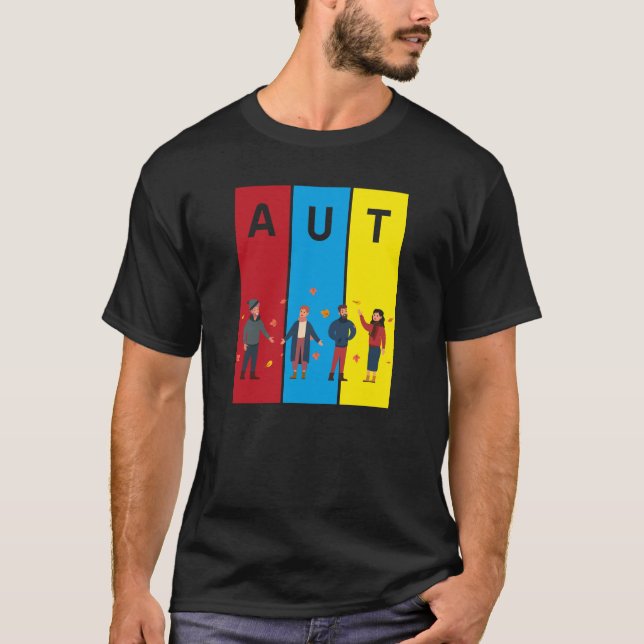T-shirt Vibes d'automne en couleur (Devant)