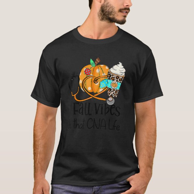 T-shirt Vibes D'Automne Et Que L'Infirmière Infirmière De  (Devant)