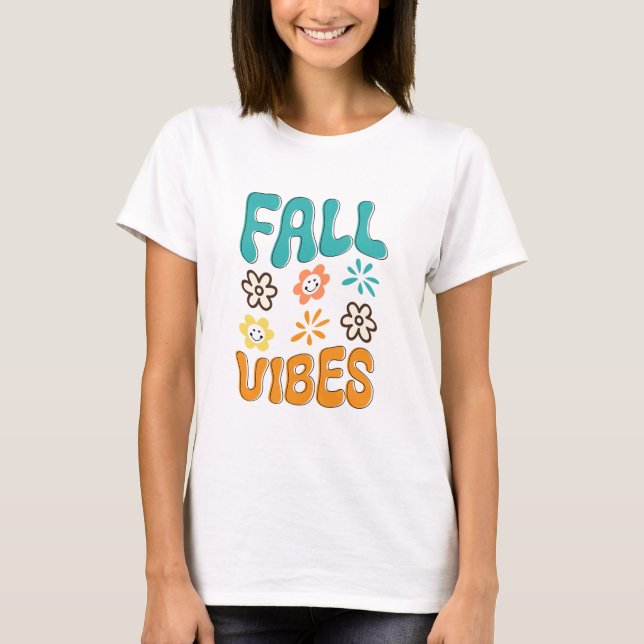 T-shirt Vibes d'automne femmes (Devant)