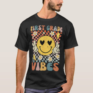 T-shirt Vibes de 1ère année Retro Enseignant 1er jour de S