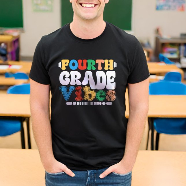 T-shirt Vibes de 4e année Retour à l'école (Créateur téléchargé)