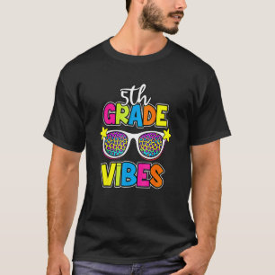 T-shirt Vibes de 5e année Lunettes de soleil Étudiant Reto
