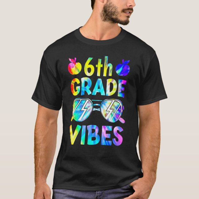 T-shirt Vibes de 6e année Retour à l'école enseignant enfa (Devant)