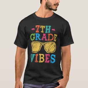 T-shirt Vibes De 7E Année Première Retour À L'École Pour E