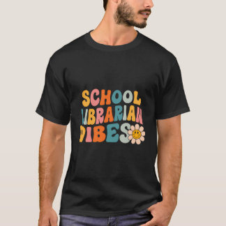 T-shirt Vibes De Bibliothécaire De L'École Premier Jour De