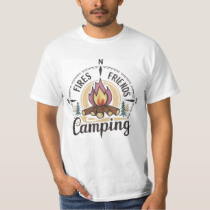 T-shirt vibes de camping, compagne Fires Friends
