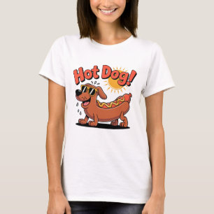 T-shirt Vibes de chien chaud à la saucisse