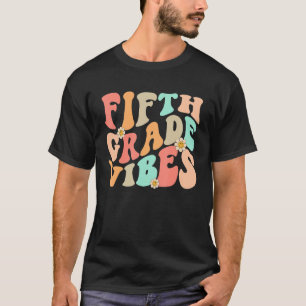 T-shirt Vibes de cinquième année Équipe de 5e année Rétro