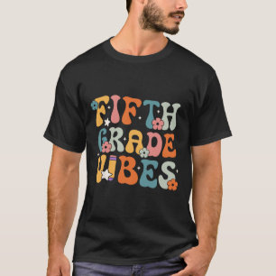 T-shirt Vibes de cinquième année Retour à l'école Rétro 5e