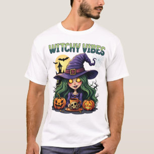 T-shirt Vibes de cuisine avec Citrouilles et potion