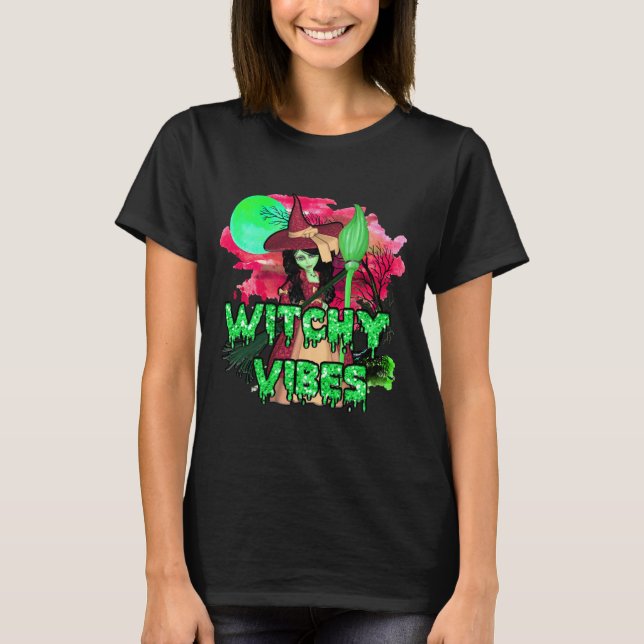 T-shirt Vibes de cuisine d'Halloween (Devant)