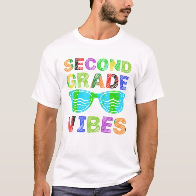 T-shirt Vibes de deuxième année Première journée (Devant)