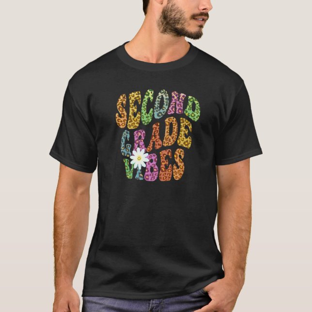 T-shirt VIBES DE DEUXIÈME ANNÉE super Empreinte de léopard (Devant)