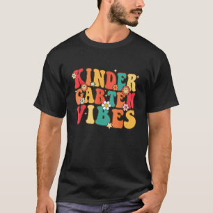 T-shirt Vibes De Jardin D'Enfants Équipage D'Enfants Rétro