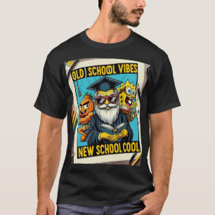 T-shirt Vibes de la vieille école, Nouveau cool de l'école