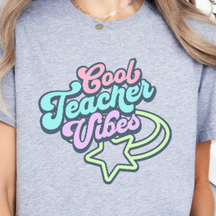 T-shirt Vibes de l'enseignant cool Retro Style Cadeau Vert