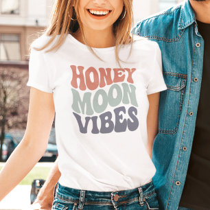 T-shirt Vibes de lune de miel rétro