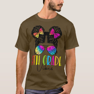 T-shirt Vibes de neuvième année Messy Bun Élastique à chev