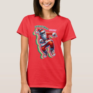 T-shirt Vibes de Noël dansant Père Noël