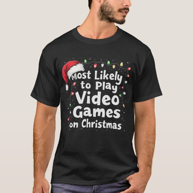 T-shirt Vibes de Noël les plus susceptibles de jouer de la (Devant)