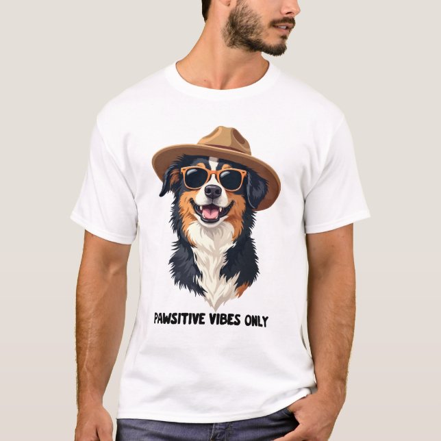 T-shirt Vibes de Pawsitive uniquement (Devant)