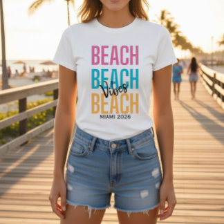 T-shirt Vibes de plage personnalisées 