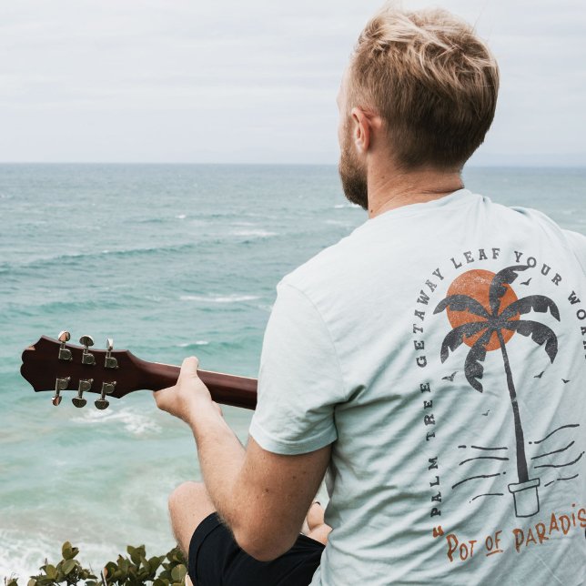 T-shirt Vibes de plage Tropical Palm Tree Summer Sun Retro (Créateur téléchargé)