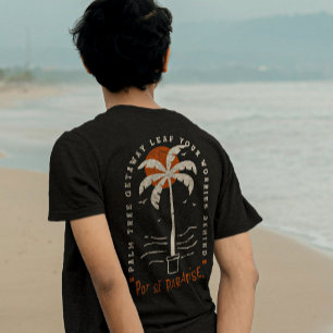 T-shirt Vibes de plage Tropical Palm Tree Summer Sun Retro