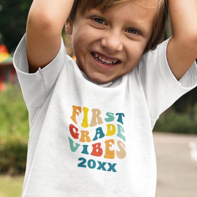 T-shirt Vibes de première année retour à l'école rétro (Créateur téléchargé)
