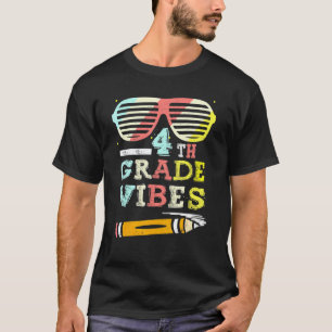 T-shirt Vibes de quatrième année 4e année Retour à l'école