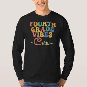 T-shirt Vibes de quatrième année Équipe de 4e année Rétro