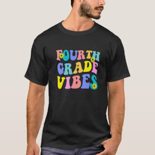 T-shirt Vibes De Quatrième Année Premier Jour Retour À L'É