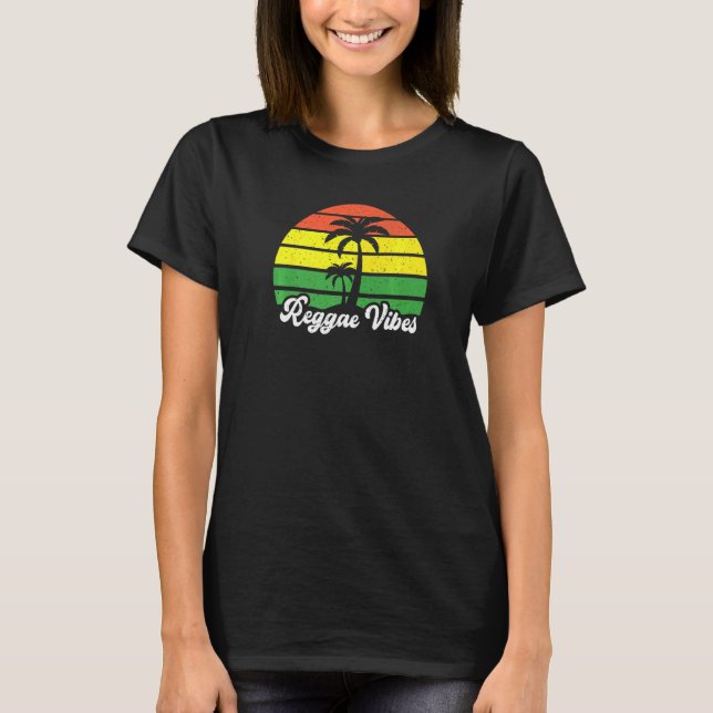 T-shirt Vibes de reggae Jamaïque Musique caribéenne Rasta  (Devant)