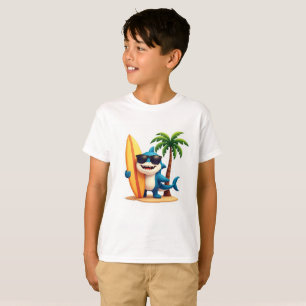 T-shirt Vibes de requin surf Vibes 🦈 Cool Beach Style Des