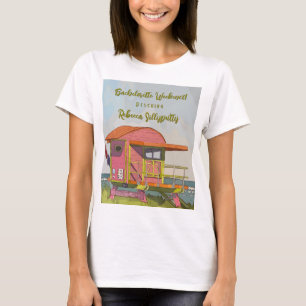 T-shirt Vibes de Sauveteur Rose Week-end de Bachelorette