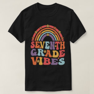 T-shirt Vibes De Septième Année Boho Arc-En-Ciel Retour À 