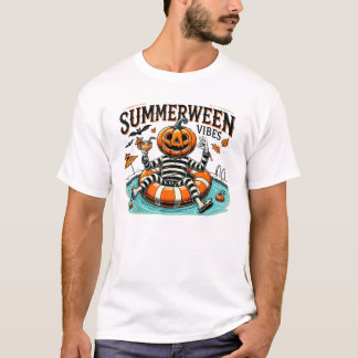 T-shirt Vibes de Summerween Été Squelettique