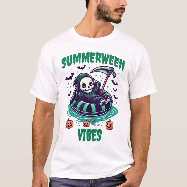 T-shirt Vibes de Summerween – Reaper Détendu (Devant)
