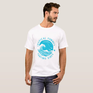 T-shirt Vibes de surf d'été tropicales