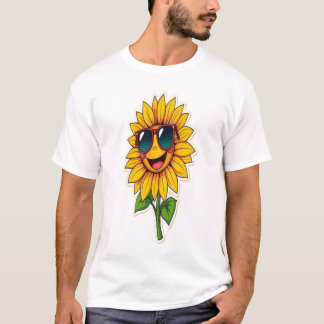 T-shirt Vibes de tournesol cool - Eté Nature esthétique!
