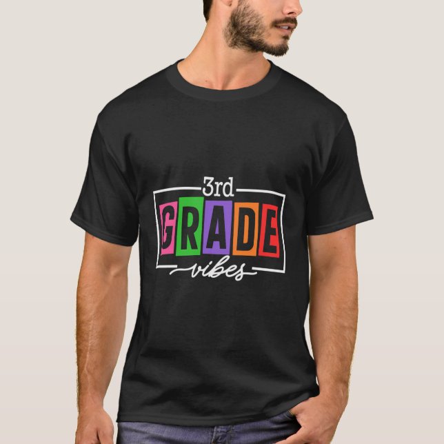 T-shirt Vibes De Troisième Année 3E Année 1Ème Année Jour  (Devant)